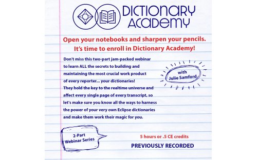 Dictionary Academy Webinar